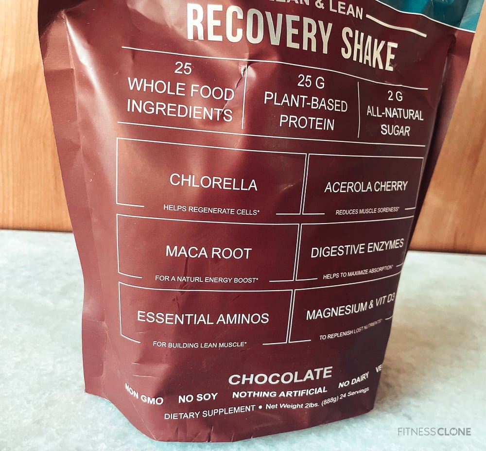 LYFE Fuel Recovery Shake Ingredients
