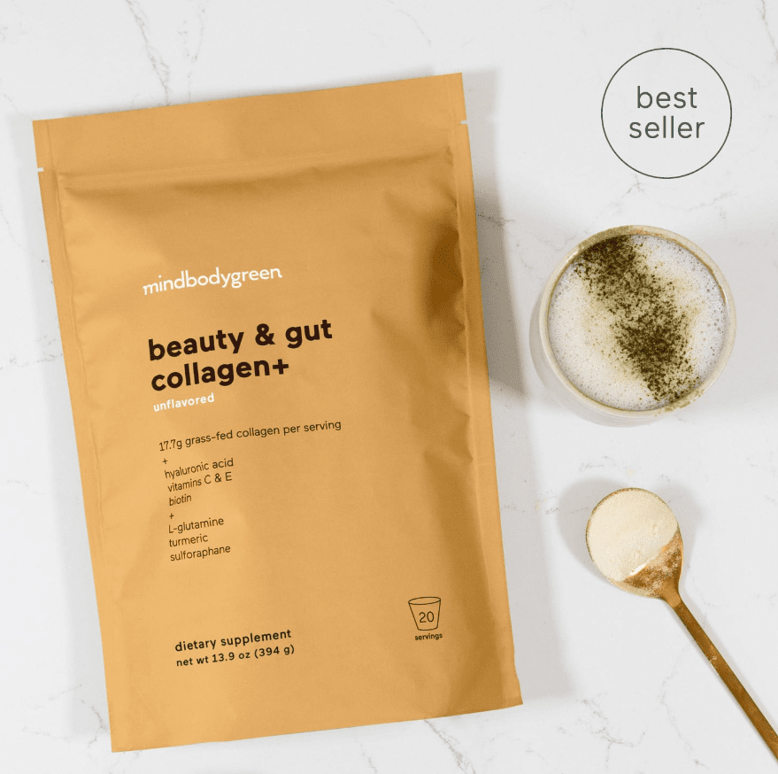 mindbodygreen beauty and gut collagen+ supplement