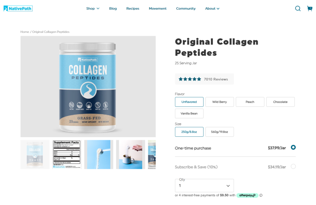 nativepath original collagen peptides website