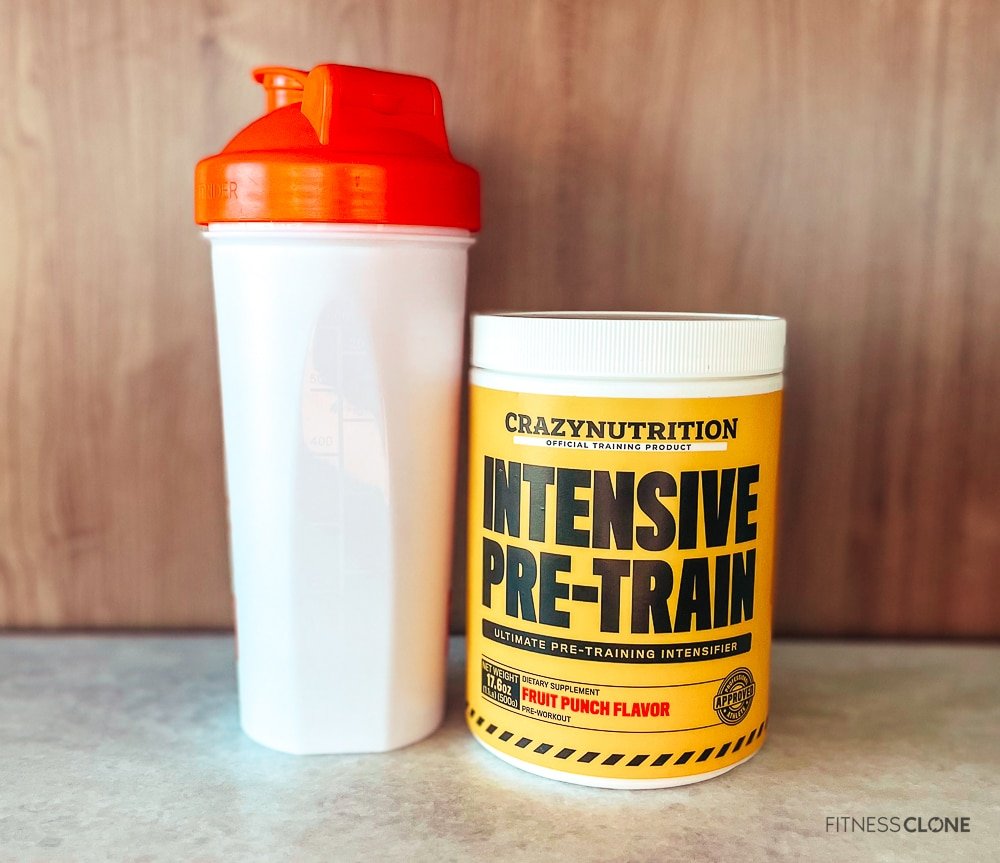 Crazy Nutrition Intensive Pre-Train And Shaker Bottle