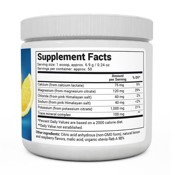 dr bergs electrolyte powder supplement facts
