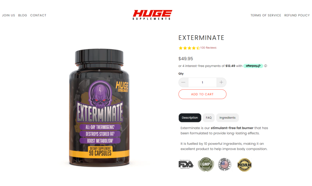 huge supplements exterminate website