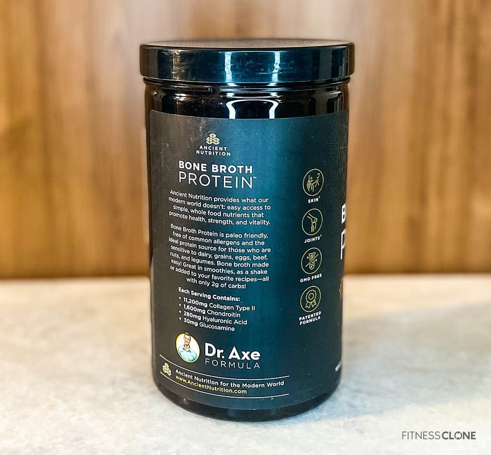 Ancient Nutrition Bone Broth Protein Label