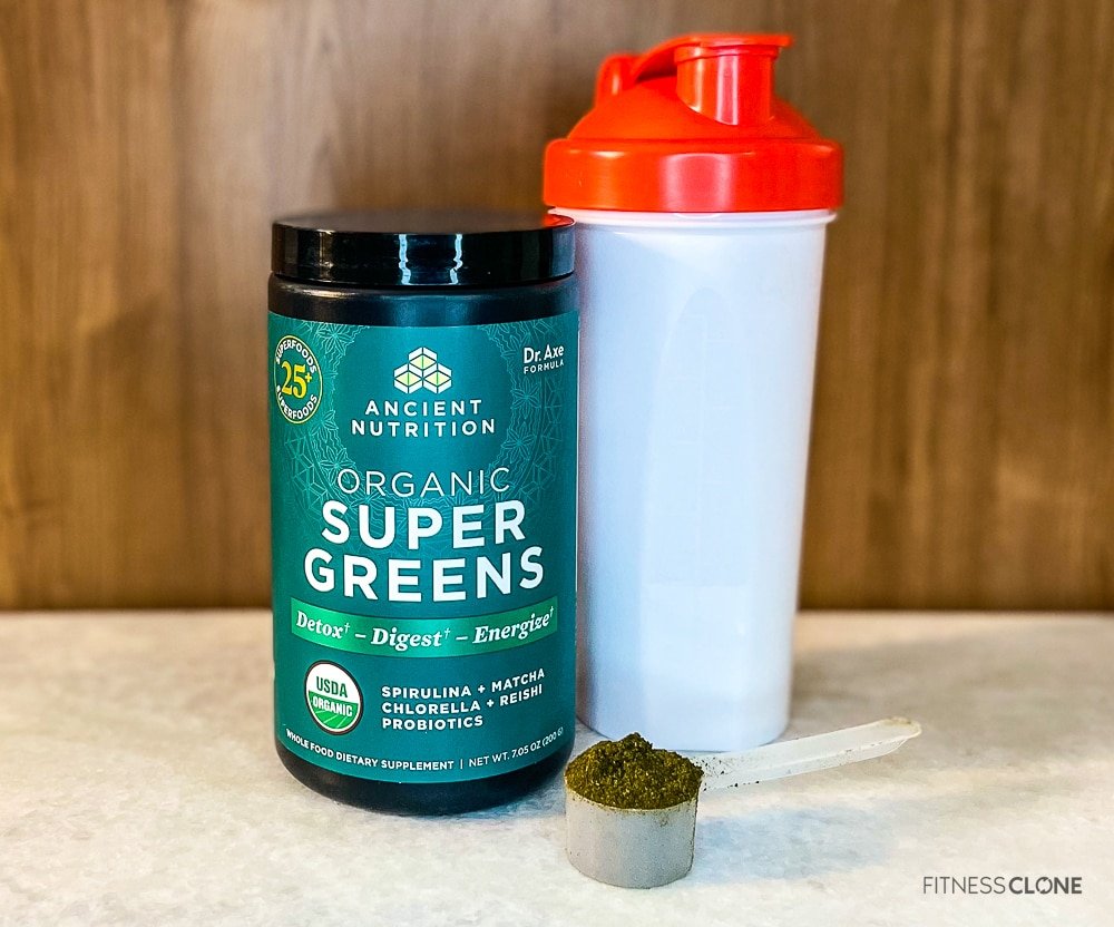 Ancient Nutrition Organic SuperGreens And Shaker Bottle