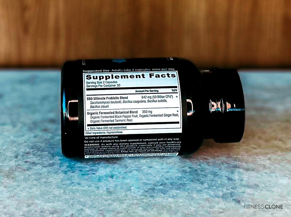Ancient Nutrition SBO Probiotics Supplement Facts