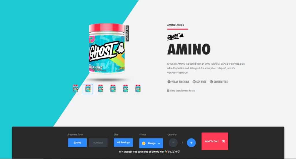 ghost amino website