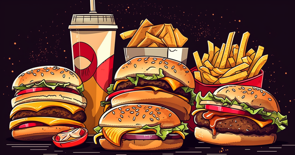 high calorie fast foods