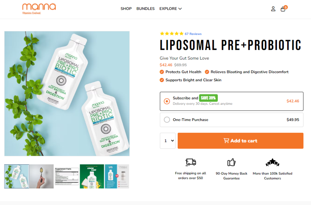 manna lipsomal pre biotic website