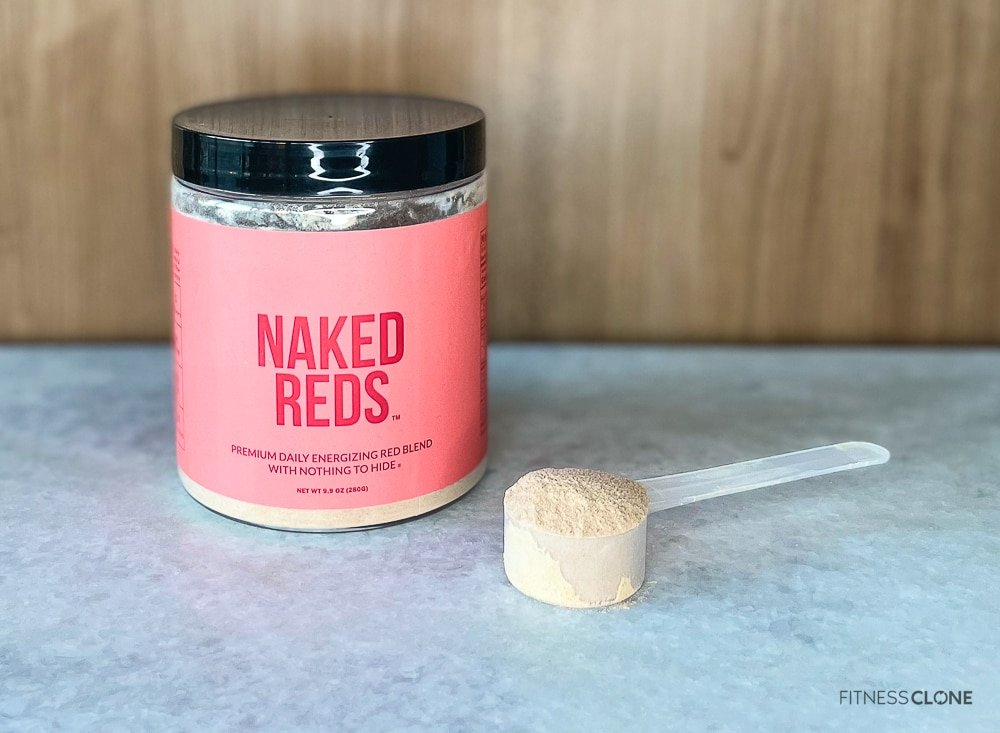 Naked Reds Supplement Bottle And Powder