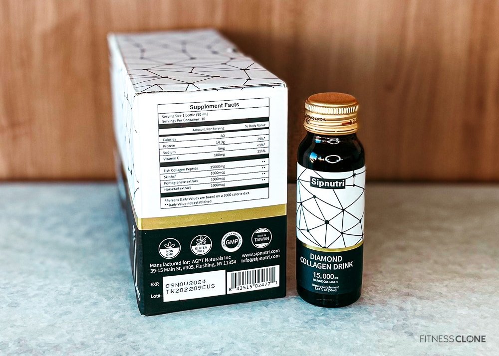Sipnutri Diamond Collagen Drink Supplement Facts