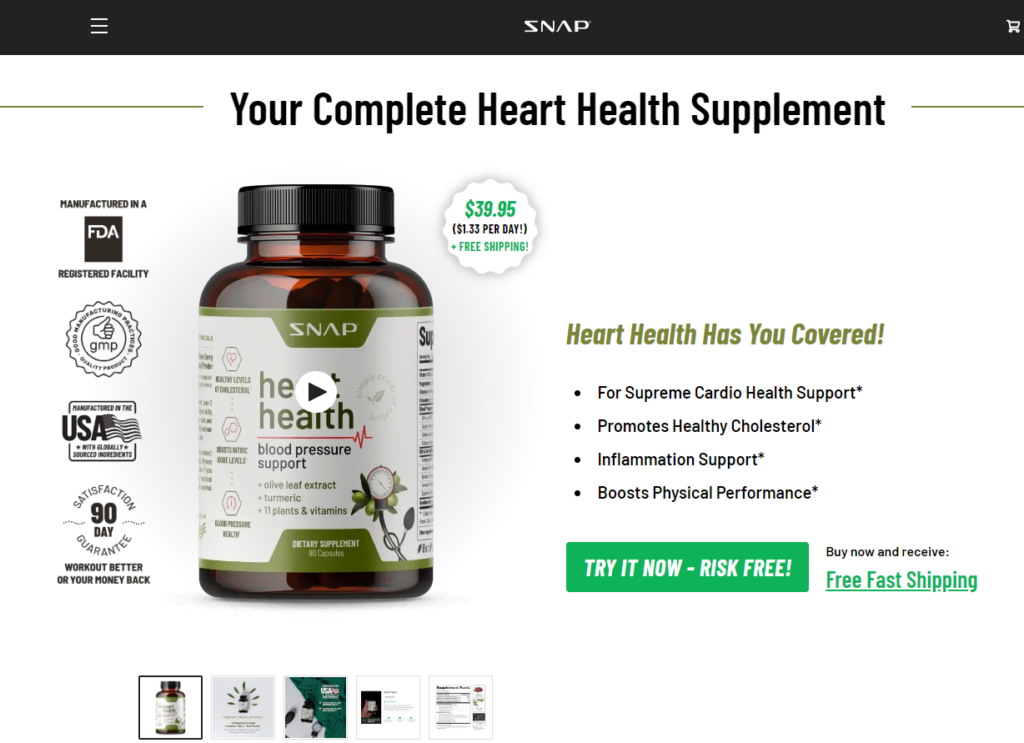 snap heart health website