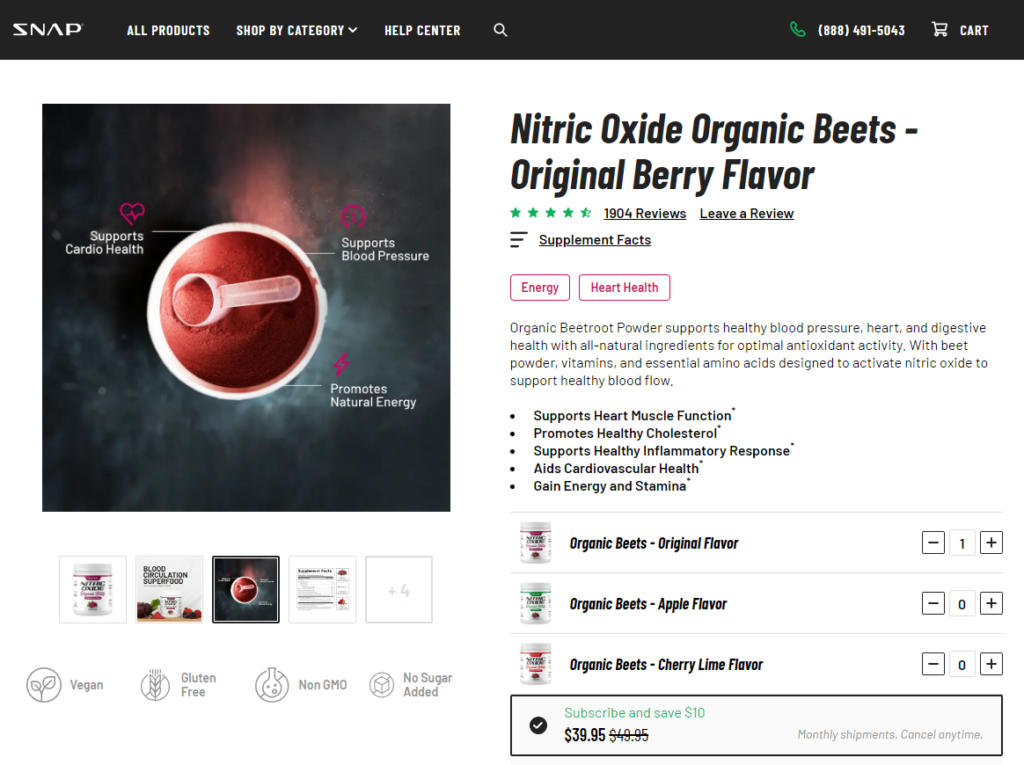 snap organic beets website