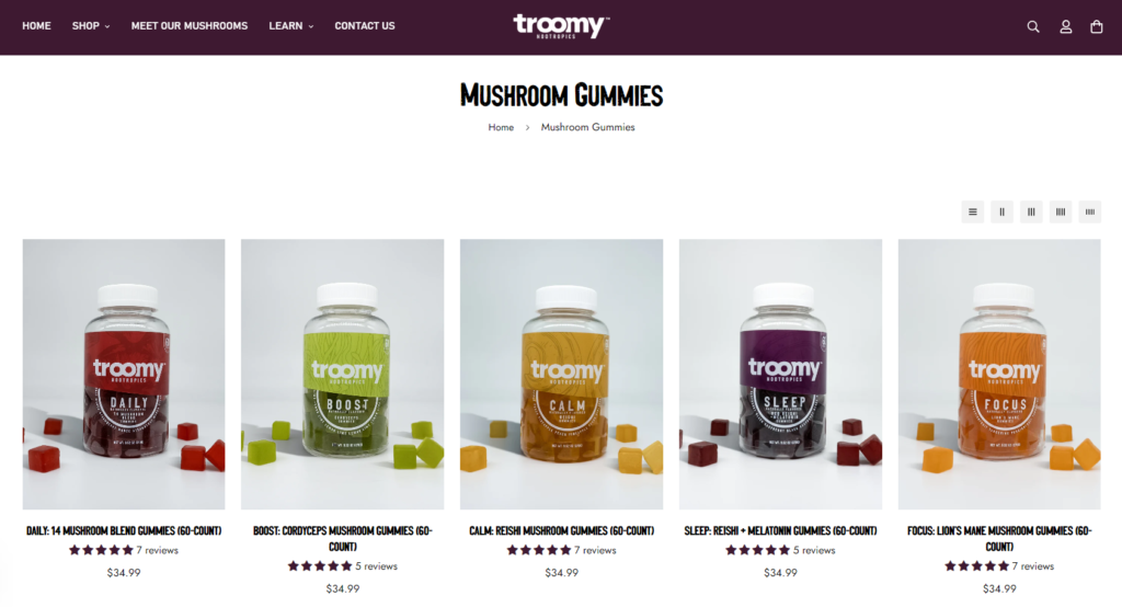 troomy supplement website