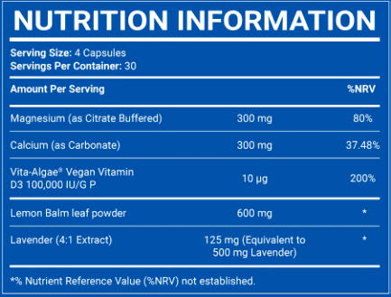 NooCube Sleep Upgrade Supplement Facts