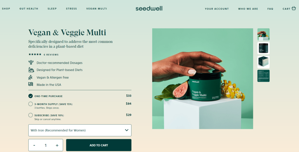 seedwell vegan website