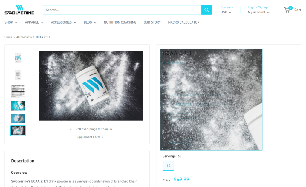 swolverine bcaa website