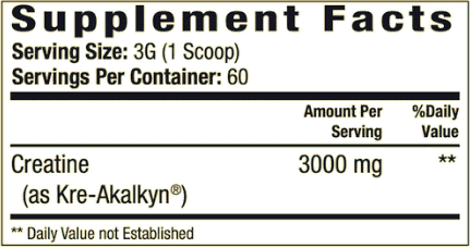 Swolverine Kre-Alkalyn Supplement Facts