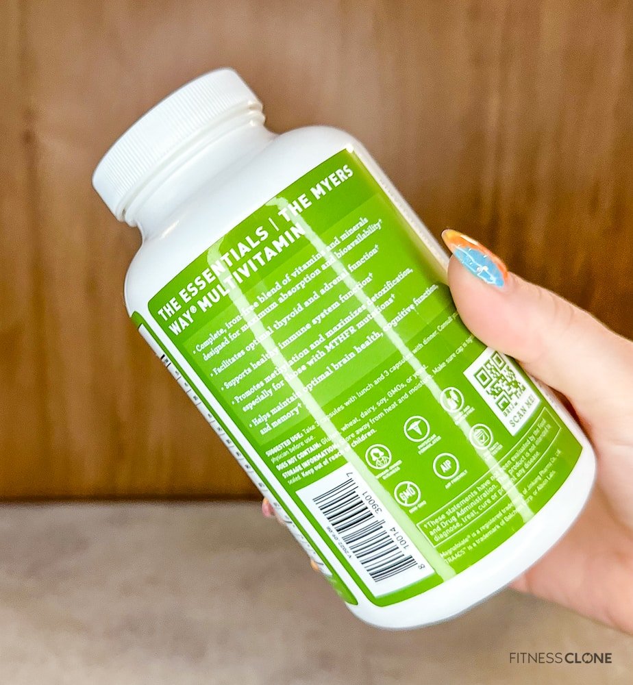 The Myers Way Multivitamin Label