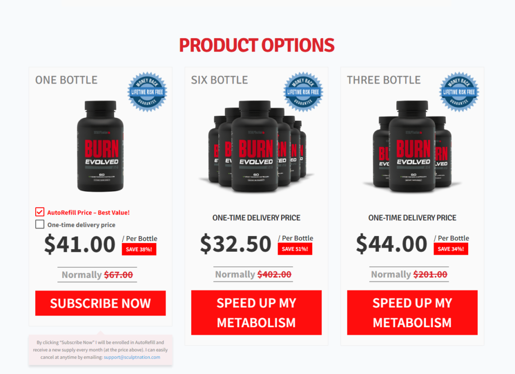 burn evolved 2.0 website