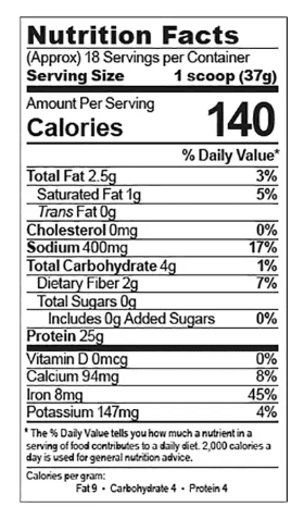natreve vegan protein powder supplement ingredient