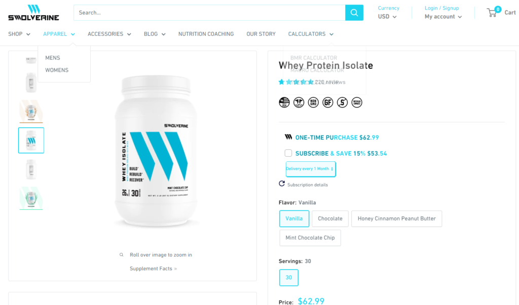 swolverine protein website