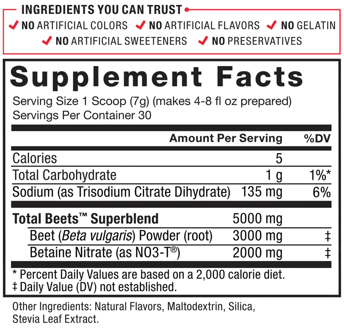 total beets ingredients