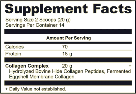 Ancient Nutrition Collagen Peptides Supplement Facts